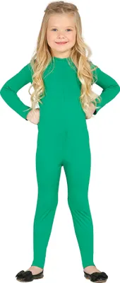 Produktbild von Karneval Sportlicher Grüner Body Anzug Für Kinder Kostüm Party Spaß Bewegung Fasching Farbenprächtig Performance Einteiler Abenteuer Highlights, Größe: 3 - 5 Jahre Farbe: Grün