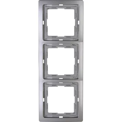 Produktbild von Kopp Abdeckrahmen 3-fach Venedig, platin, 400343064