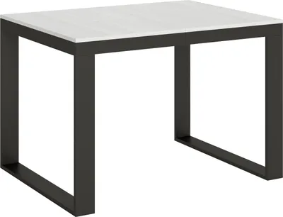 Produktbild von Ausziehbarer Tisch 90x120/224 cm Tecno Evolution Gestell Weiß Esche Anthrazit