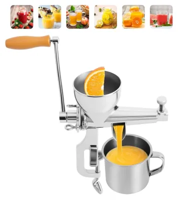 Image de Extracteur de jus manuel en acier inoxydable pour fruits et légumes