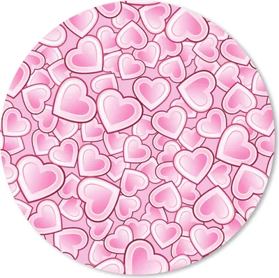 Produktbild von MuchoWow® Mauspad Mousepad Mädchen - Herzen - Rosa - Muster - Mädchen - Kind - Kinder 30x30 cm - Mousepads - Maus Mat - Pad - Mausunterlage - Tischunterlage - Schreibtischmatten