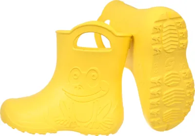 Produktbild von Camminare Kinder Gummistiefel Regenstiefel Frosch Gelb 24/25