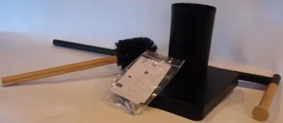 Produktbild von Bisk WC-Papierhalter & Bürstenständer Bambus Schwarz