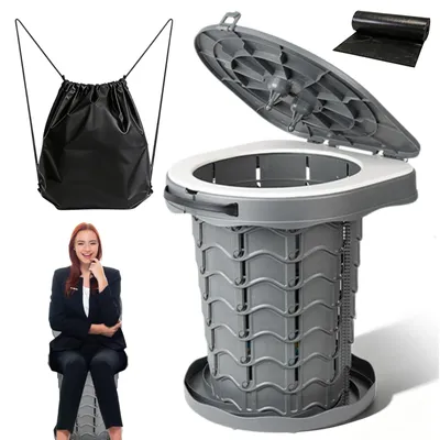 Produktbild von Faltbarer Camping-Toilette mit Deckel und Toilettenetui