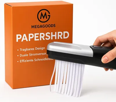 Produktbild von Tragbarer Aktenvernichter USB/Batterie 2L Mini Papier Cutter Büro DE.