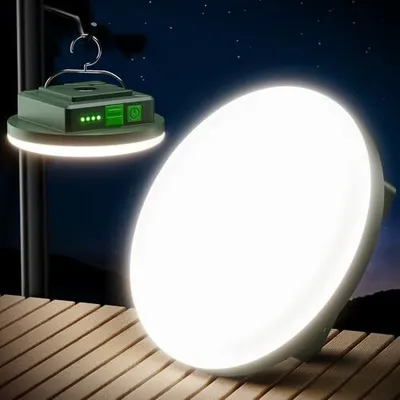 Image de Eventek Lampe de camping 12000 mAh, 4000 LM Ultra lumineuse LED Outdoor Light 4 Modes & Magnetic, IPX5 étanche rechargeable camping tente, pannes de courant,