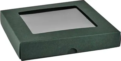 Produktbild von Kartenbox mit Fenster quadratisch grün - RzP