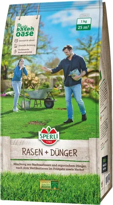 Produktbild von Sperli  Rasensamen & Rasendünger - 1 kg für ca. 25 m²