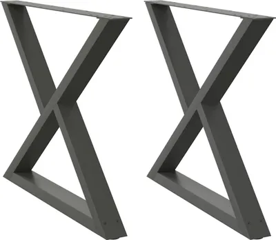 Obrázok produktu pre vidaXL Nohy jedálenského stola 2 kusy antracit 90x(72-73,3) cm oceľ