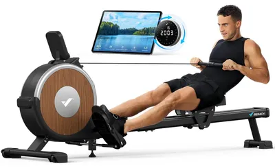 Zdjęcie produktu dla Wioślarz mechaniczny - Trening wioślarski - Urządzenie fitness - Wioślarz - Opór magnetyczny - 16 regulowanych poziomów