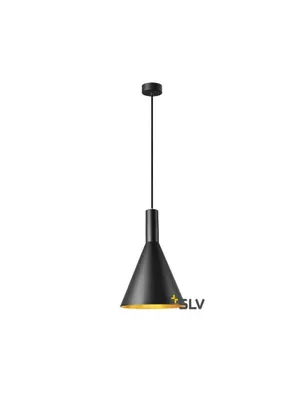 Produktbild von SLV 1002950 PHELIA 280 E27 Pendelleuchte schwarz/gold
