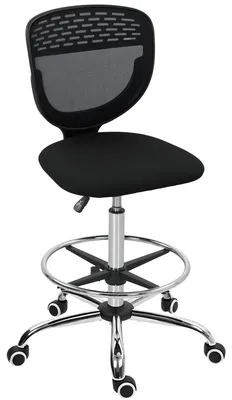 Produktbild von Vinsetto Bürostuhl Ergonomisch Schreibtischstuhl mit verstellbar Fußring Schwarz