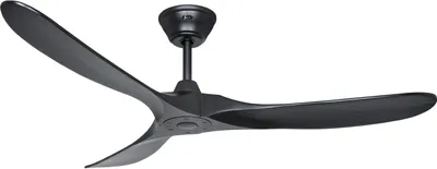 Produktbild von Energiespar Deckenventilator mit Fernbedienung Eco Genuino Matt Schwarz 152 cm