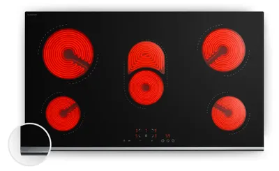 Produktbild von Klarstein Verosteel Glaskeramikkochfeld - 90 cm, 5 Zonen, 8400 W, Touch-Slider, Timer & Kindersicherung, Minimalistisches Design, Elektro Kochfeld, Restwärmeanzeige, Ceramica Oberfläche