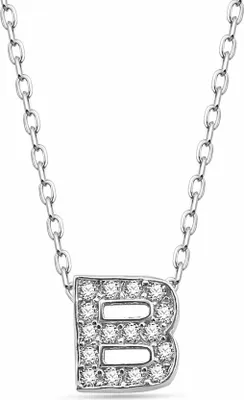 Produktbild von Dkeniz Anhänger mit Kette Buchstabe B 925/- Sterling Silber
