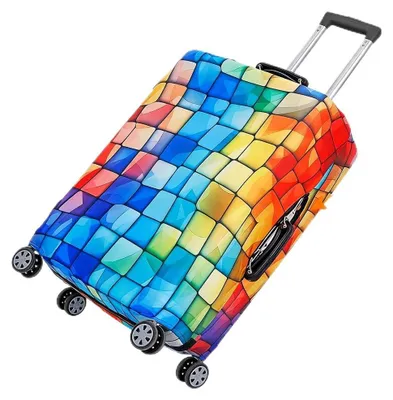 Immagine prodotto di Custodia elastica per valigie, 60x60 cm, con cerniera, lavabile, ideale per bagagli da viaggio