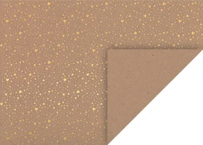 Image de HEYDA 204771846 Carton naturel coeurs 50 x 70 cm doré