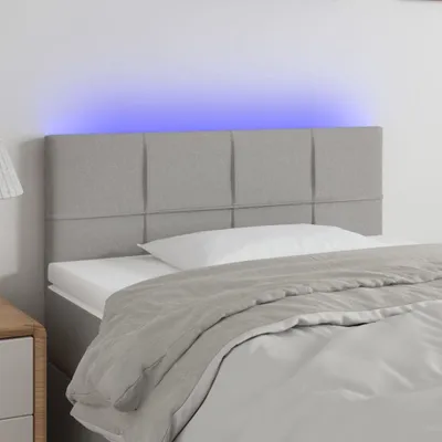 Produktbild von Möbel LED Kopfteil Hellgrau 80x5x78/88 cm Stoff - Bettkopfteil 3121586
