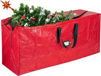 Produktbild von Weihnachtsbaum Aufbewahrungstasche Staubdicht - Rot, 122x34x51 cm