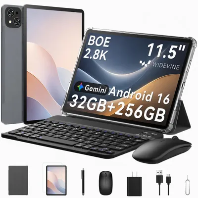 Obrázok produktu pre Tablet KOBONA T12Pro 11,5" s displejom BOE 2,8K, Android 16, Helio G100, 32+256 GB, 8000 mAh, dve SIM karty 4G, Face ID, 13 MP, vrátane klávesnice, myši, stylusu a puzdra
