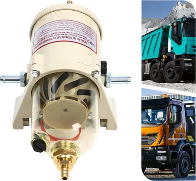 Obrázek produktu pro Palivový filtr s odlučovačem vody - kompatibilní s 500FG/FH - průtok 227 l/h - hliníková slitina - pro nákladní vozidla a lodě - odolný proti korozi