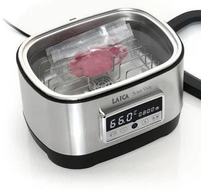 Produktbild von Laica SVC200, Sous-Vide-Wasserofen, Schwarz, Edelstahl, 40 °C, 90 °C, Knopf, 0,15 h