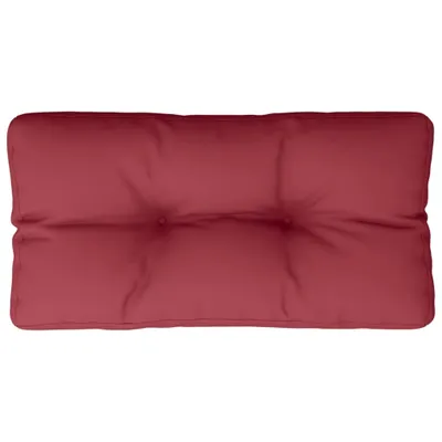 Image de Coussin de palette rouge bordeaux 80x40x12 cm tissu