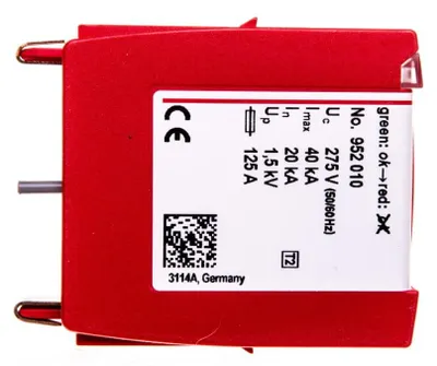 Produktbild von DEHN 952010 DG MOD 275Überspannungsschutz-ModulÜberspannungsschutz für: Verteilerschrank 40 kA 1 St. - Schutzmodul für DEHNguard modular