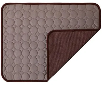 Produktbild von Hundekühlmatte - Hundekühlmatte für Hunde und Katzen - Sommerkühlmatte für Hunde und Katzen - außenwäschesicher (Kaffee, L: 70×55 cm | 28×22")