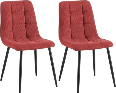 Produktbild von 2 Esszimmerstühle Set - Küchenstühle - Bequeme Sitzposition mit hoher Rückenlehne, stabiles Gestell