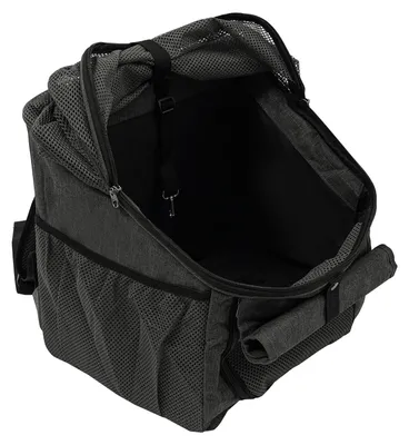 Produktbild von Fahrradkorb für Hunde 2-in-1 - Faltbarer Hunde Rucksack und Fahrradkorb - Für kleine Hunde bis 7,5 kg - Atmungsaktives 300D Oxford, PVC - Höhe 33 cm - Grau