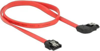 Zdjęcie produktu dla DeLOCK 83969, 0,5 m, SATA 7-pin, SATA 7-pin, Męska/Męska, Czarny, Czerwony, Prosty