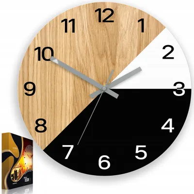 Image de ModernClock Teksas Horloge Murale en Bois Silencieux