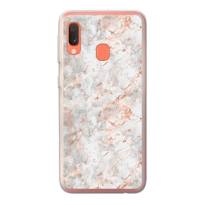 Produktbild von MuchoWow® Handyhülle Schutzhülle Hülle für Samsung Galaxy A20e Roségold - Marmor - Weiß - Gemustert Silikon Softcase Handy Hülle - Abdeckung
