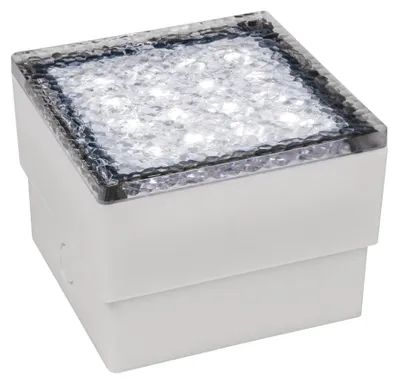 Zdjęcie produktu dla Lampa podłogowa LED McShine "Pflasterstein", 10x10x7cm, 80 lm, stopień ochrony IP65, neutralna biel, 230V - można po niej jeździć i jest odporna na bieżnik