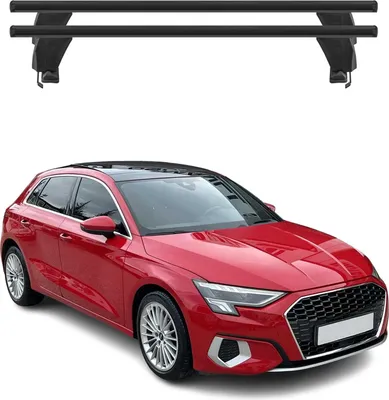 Image de Menabo Barres de transversales pour Audi A3 8YA Sportback 2020-2025 Alu Noir ABE