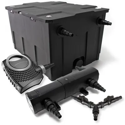 Teichfilterset 60.000 l, UVC 18 W, Pumpe 8000 l/h, 70 W
