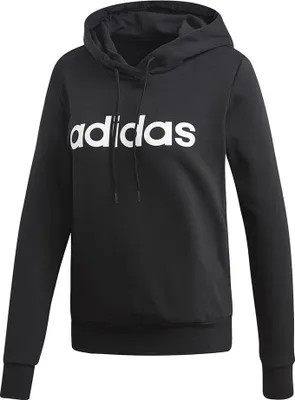 Produktbild von adidas Hoodie Kapuzenpullover Damen schwarz Linear Over Head Fleece Hoody Women, Farbe:Schwarz, Größe:XL