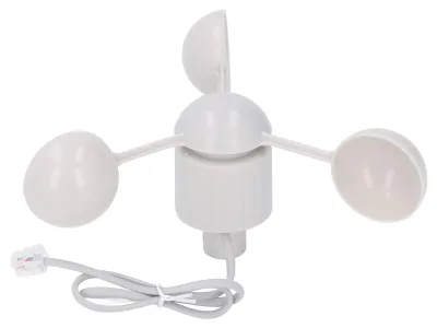 Produktbild von Anemometer-Schalen-Drehzahlmesser mit RJ11-Anschluss, 3 Schalen, Windrichtungsmesser für Wetterstationen