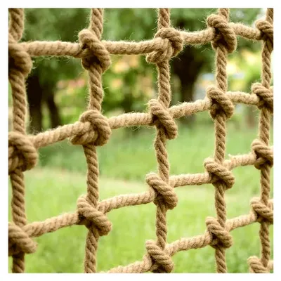 Productafbeelding van Klimnet voor binnenshuis, kindveilige valnet, 2 x 8 meter, hennepnet voor de tuin met een maaswijdte van 12 cm