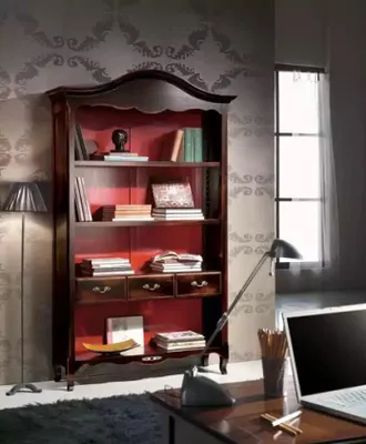 Image de Bibliothèque Armoire Meubles italiens Étagère Bois Armoires Étagères Buffet