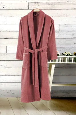 Produktbild von Bademantel Braun Rosa (XL) 100 % Baumwolle