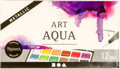 Image de Art Aqua Aquarelverf Metallic, 12 Kleuren
