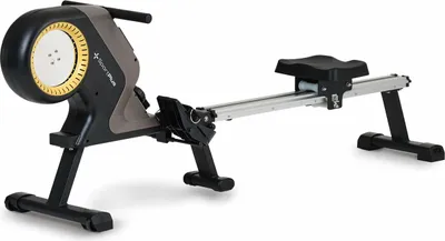 Zdjęcie produktu dla Wioślarz SP-MR-020 - B, czarno-żółty, z 8 poziomami, bezobsługowy i cichy, do 150 kg, 205 x 48 x 73 cm