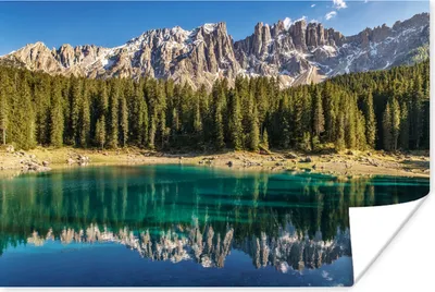 Produktbild von MuchoWow® Poster Berg - Wald - Strand 30x20 cm - Plakate - Print
