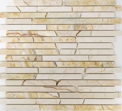 Produktbild von Mosaik Fliese Marmor Naturstein Brick golden cream poliert Struktur MOS40B-2807