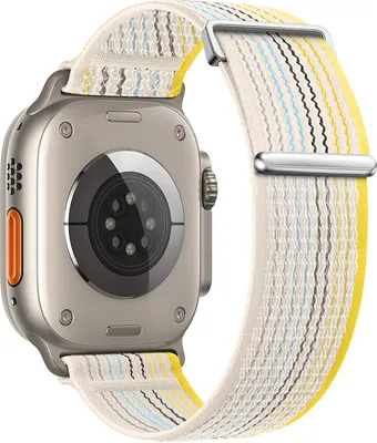 Produktbild von BStrap Velcro Nylon Armband für Apple Watch 38/40/41mm, starlight