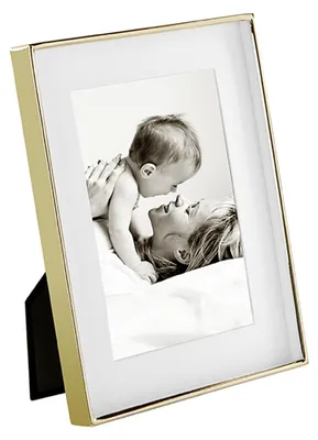 Produktbild von FINK Bilderrahmen KIM 10x15 cm - Fotorahmen aus Metall mit Glas, goldfarben, glatt, zum Hängen und Stellen, als Geschenk