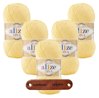 Produktbild von 5 x ALIZE Diva 187 Yellow mit Label