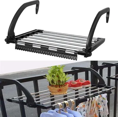 Produktbild von Famanu Wäschetrockner für Balkon und Fenster - faltbarer Wandtrockner - 40 cm